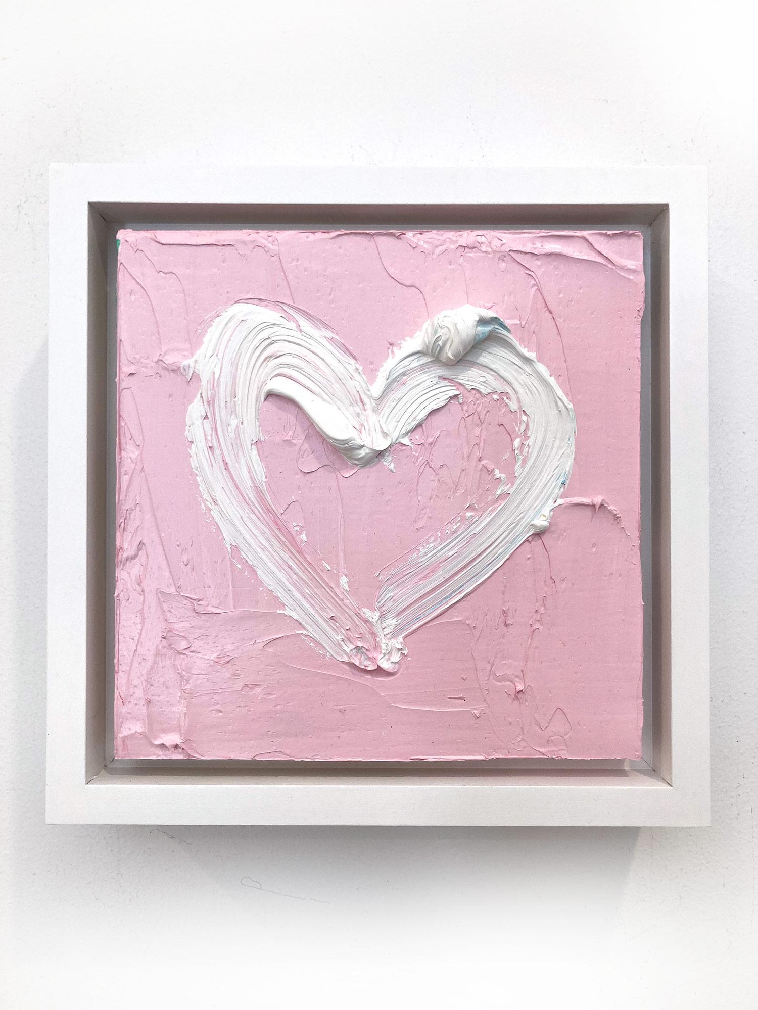 „My Princess Pink Heart“ Rosa Pop-Art-Ölgemälde mit weißem Floater-Rahmen im Angebot 5