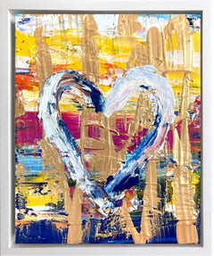 "My Renaissance Heart" Contemporary Pop Art Oil Painting with Floater Frame