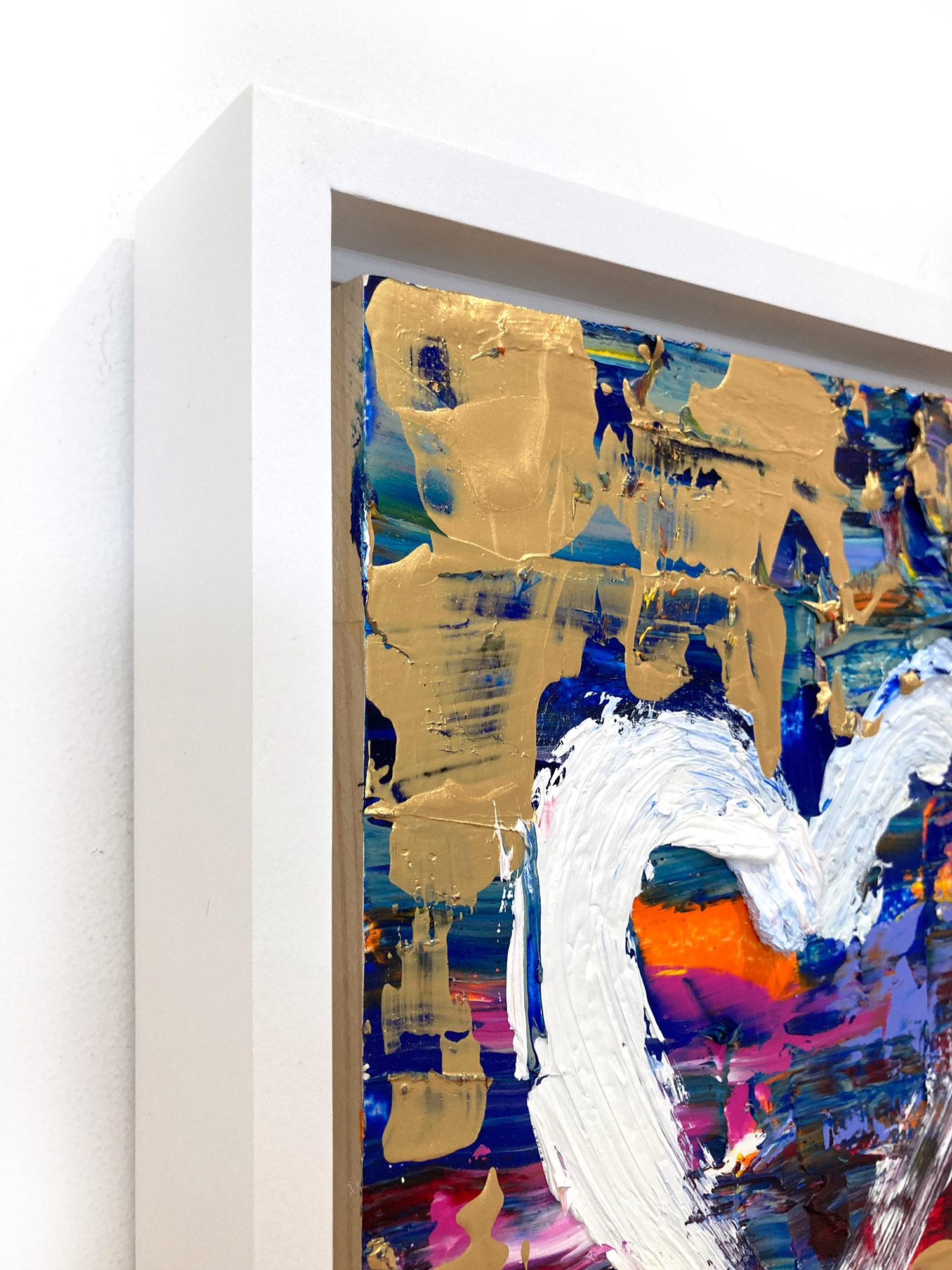 „Mein Renaissance-Herz“ Buntes Pop-Art-Ölgemälde mit weißem Floater-Rahmen im Angebot 4