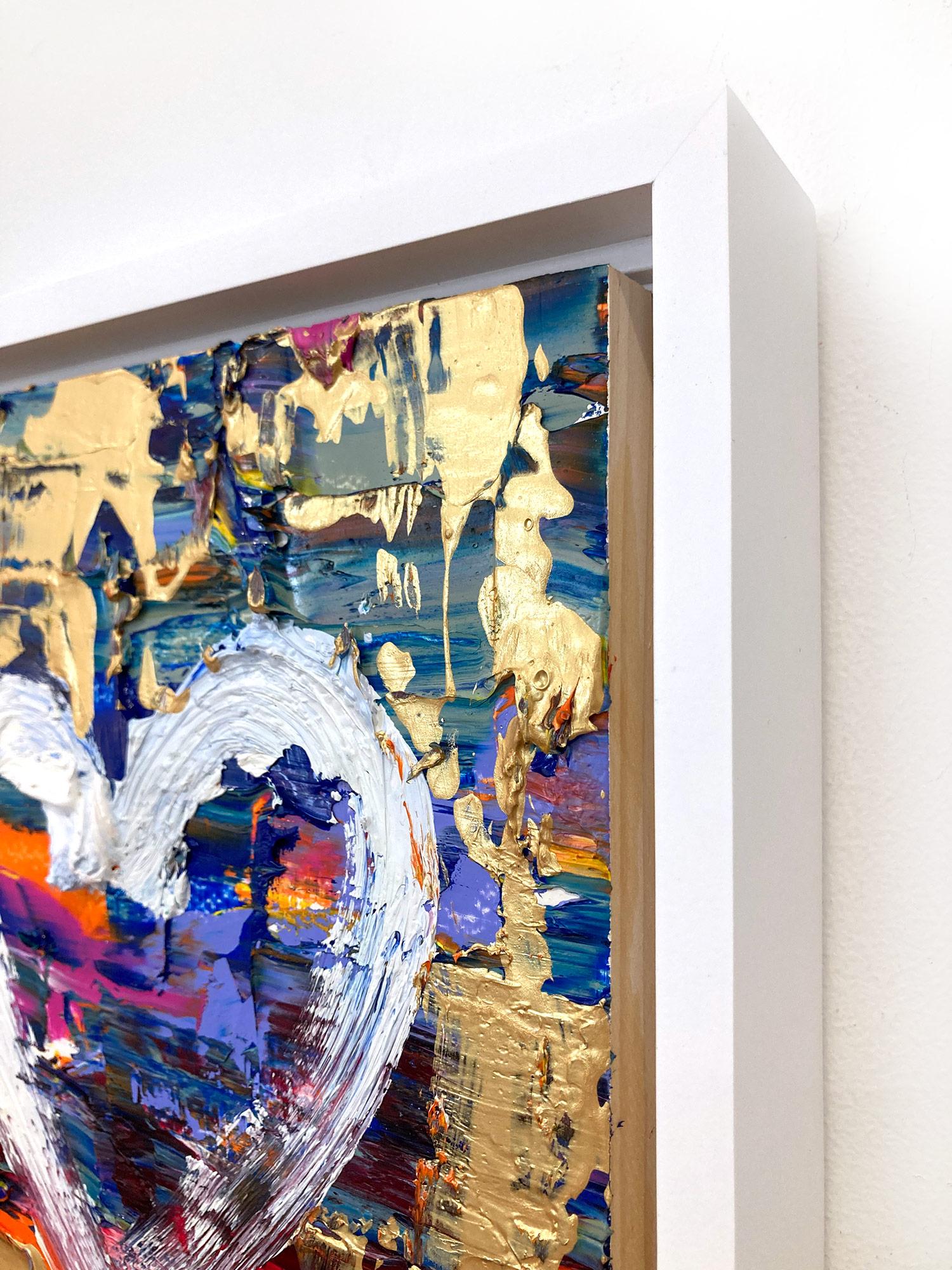„Mein Renaissance-Herz“ Buntes Pop-Art-Ölgemälde mit weißem Floater-Rahmen im Angebot 5