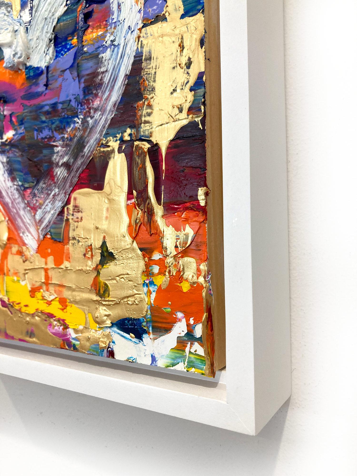 „Mein Renaissance-Herz“ Buntes Pop-Art-Ölgemälde mit weißem Floater-Rahmen im Angebot 6