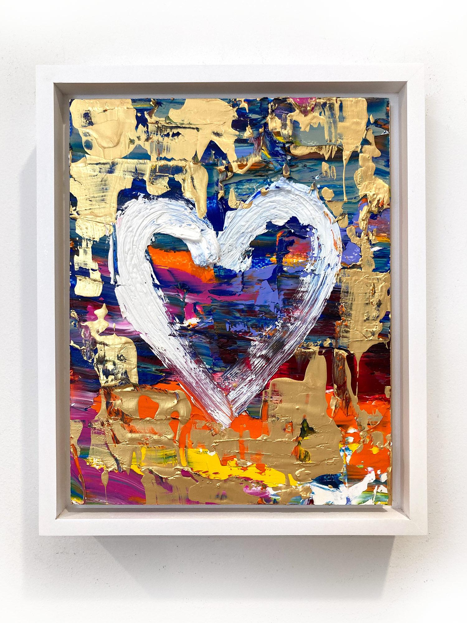 „Mein Renaissance-Herz“ Buntes Pop-Art-Ölgemälde mit weißem Floater-Rahmen im Angebot 8