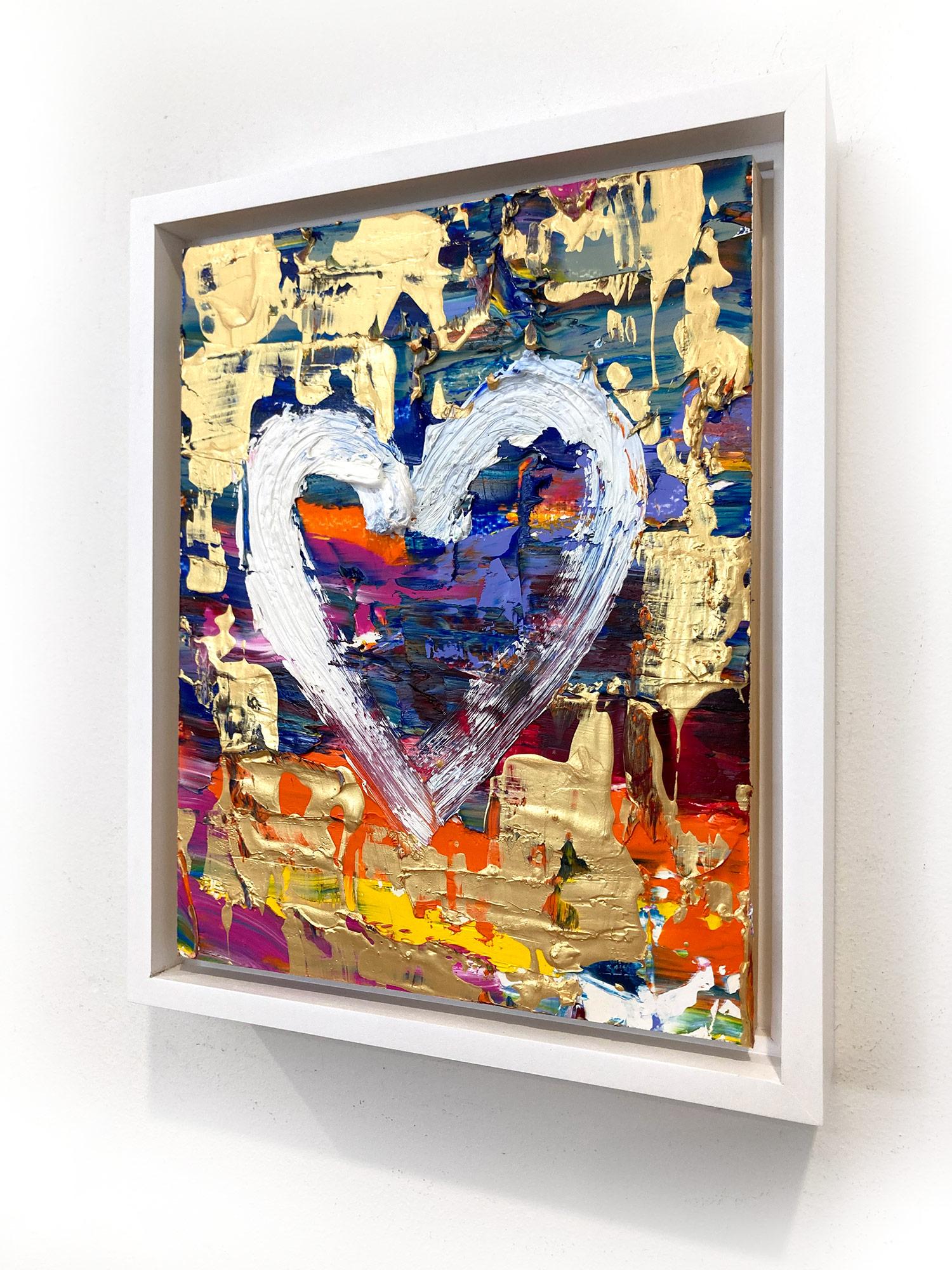 „Mein Renaissance-Herz“ Buntes Pop-Art-Ölgemälde mit weißem Floater-Rahmen im Angebot 9