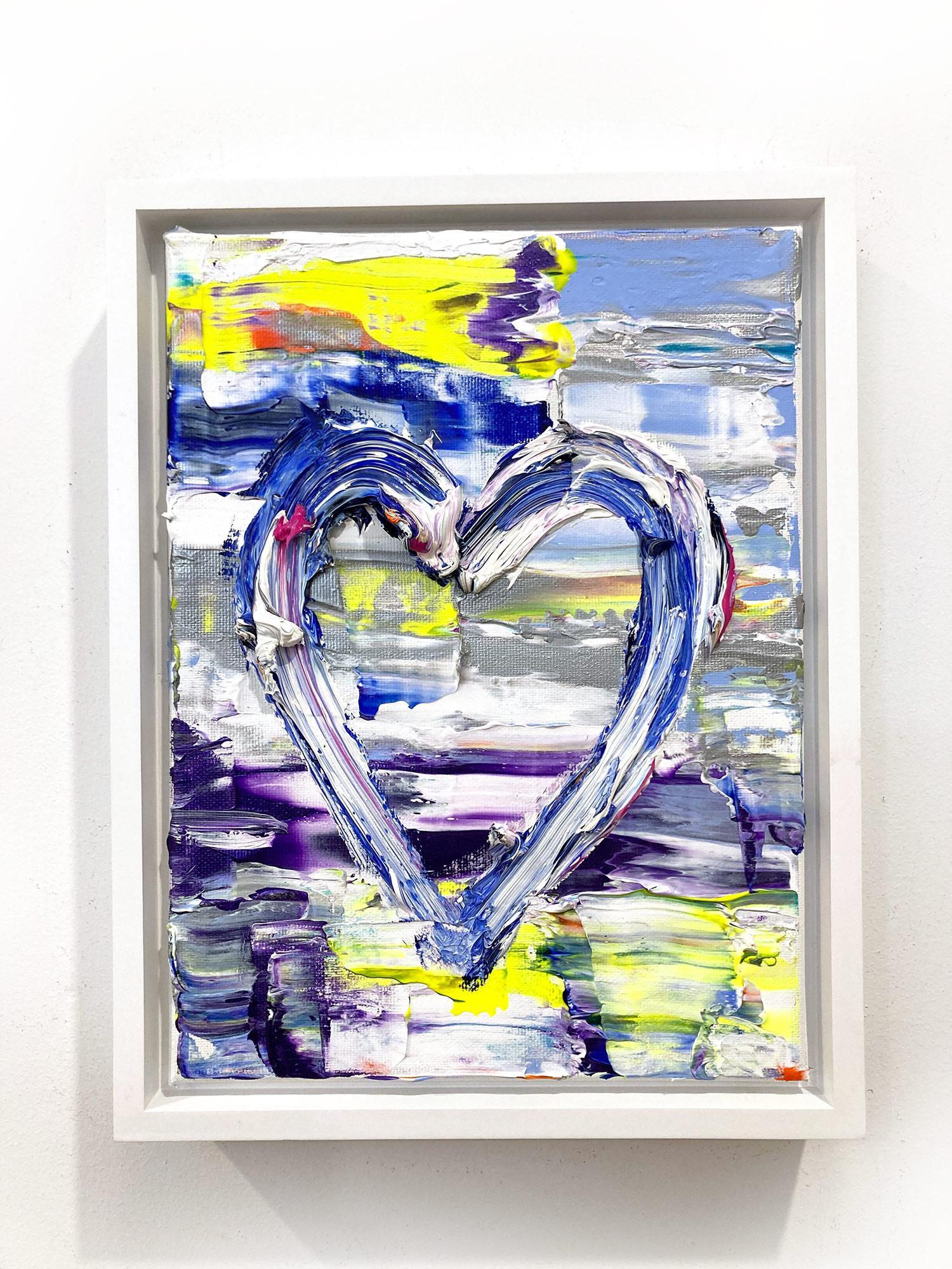 « My Saturday Night Fever Heart », peinture à l'huile pop art multicolore avec cadre en vente 9