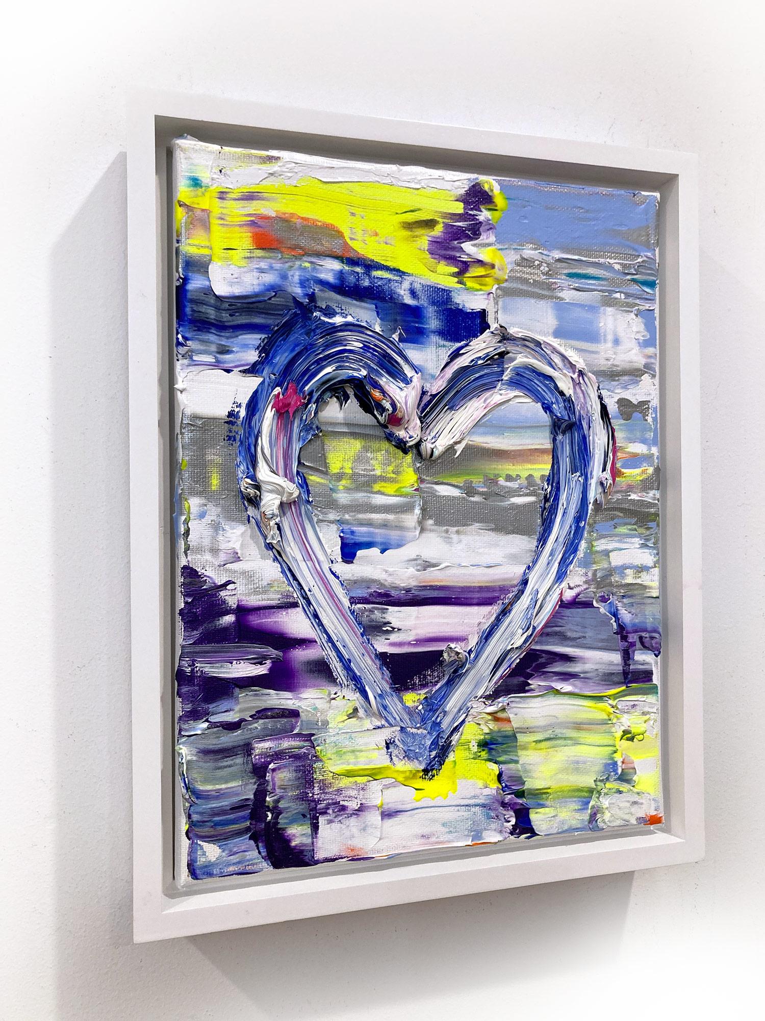 « My Saturday Night Fever Heart », peinture à l'huile pop art multicolore avec cadre en vente 10