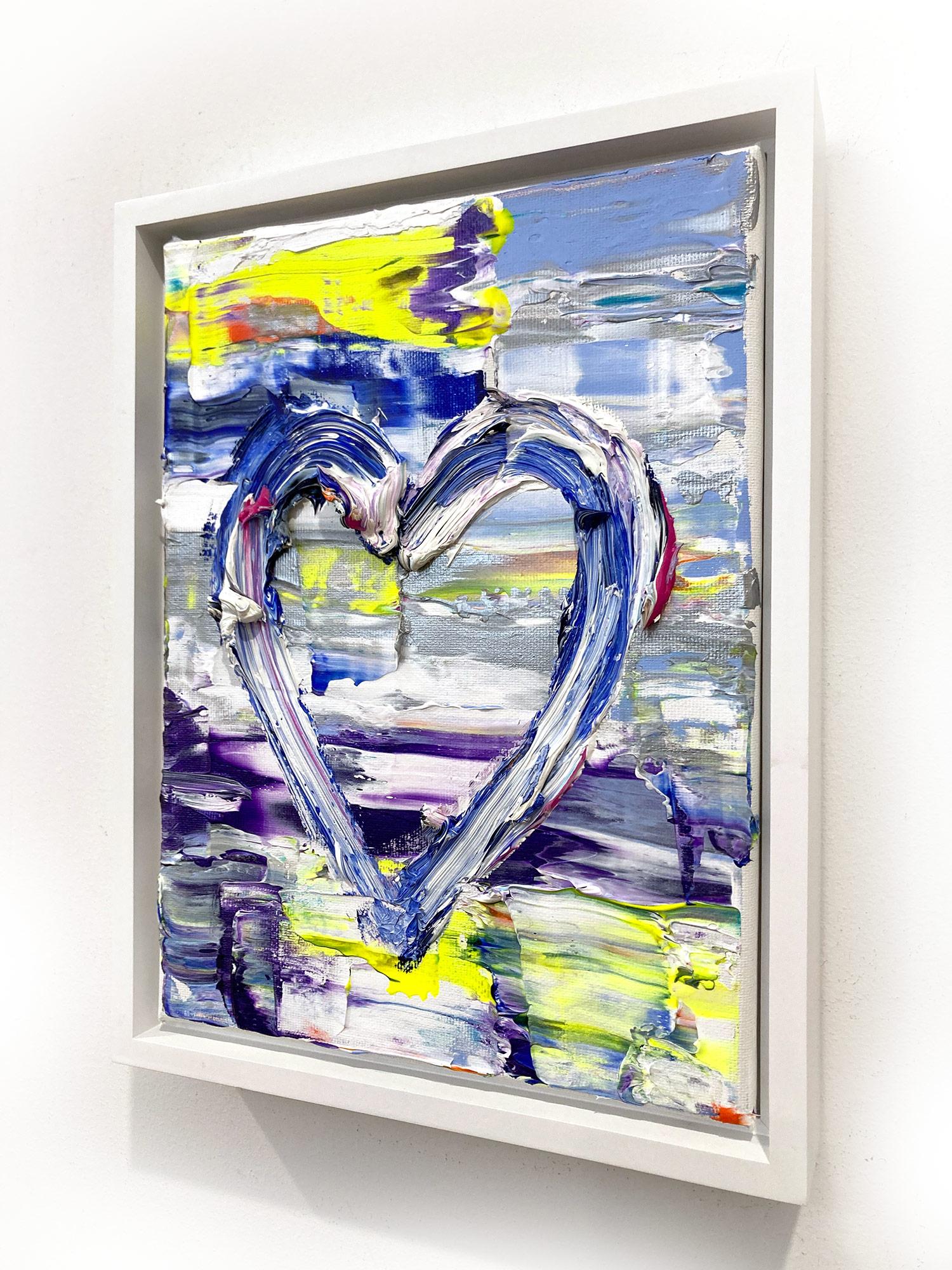 « My Saturday Night Fever Heart », peinture à l'huile pop art multicolore avec cadre en vente 11