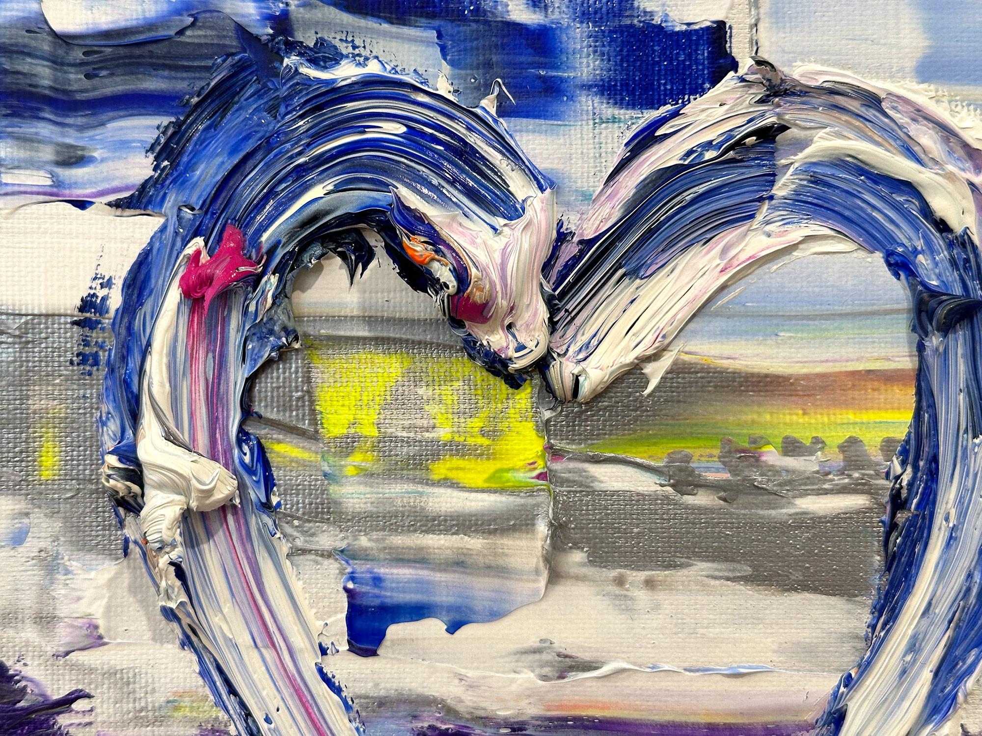 « My Saturday Night Fever Heart », peinture à l'huile pop art multicolore avec cadre en vente 3