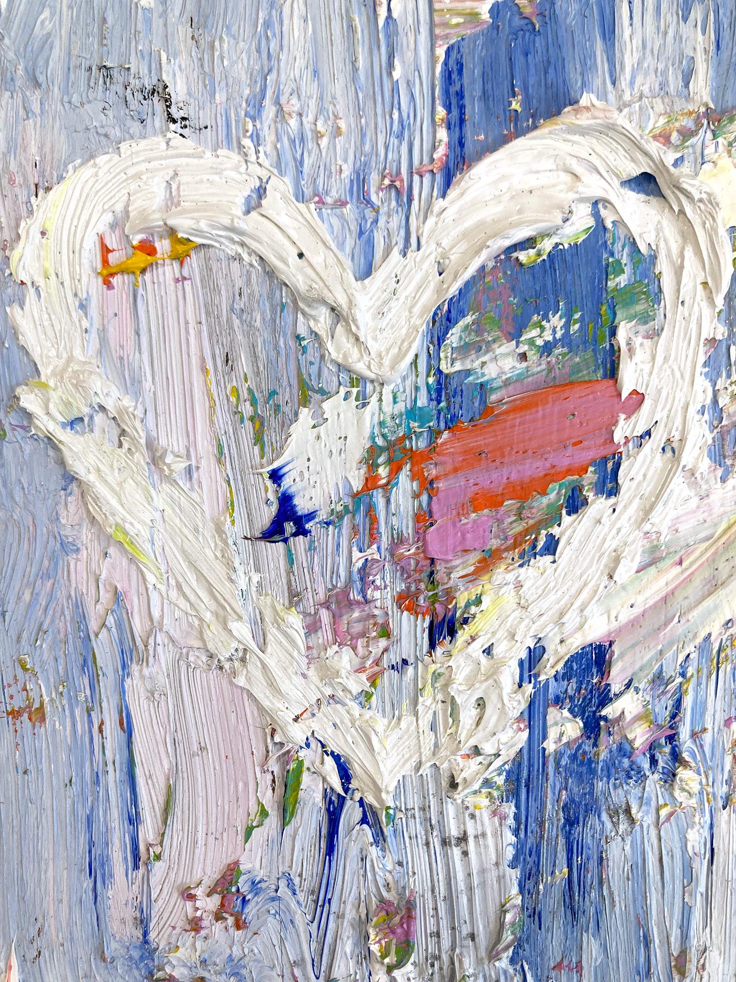 „My Shooting Star Heart“ Buntes abstraktes Ölgemälde mit Floater-Rahmen (Abstrakt), Painting, von Cindy Shaoul