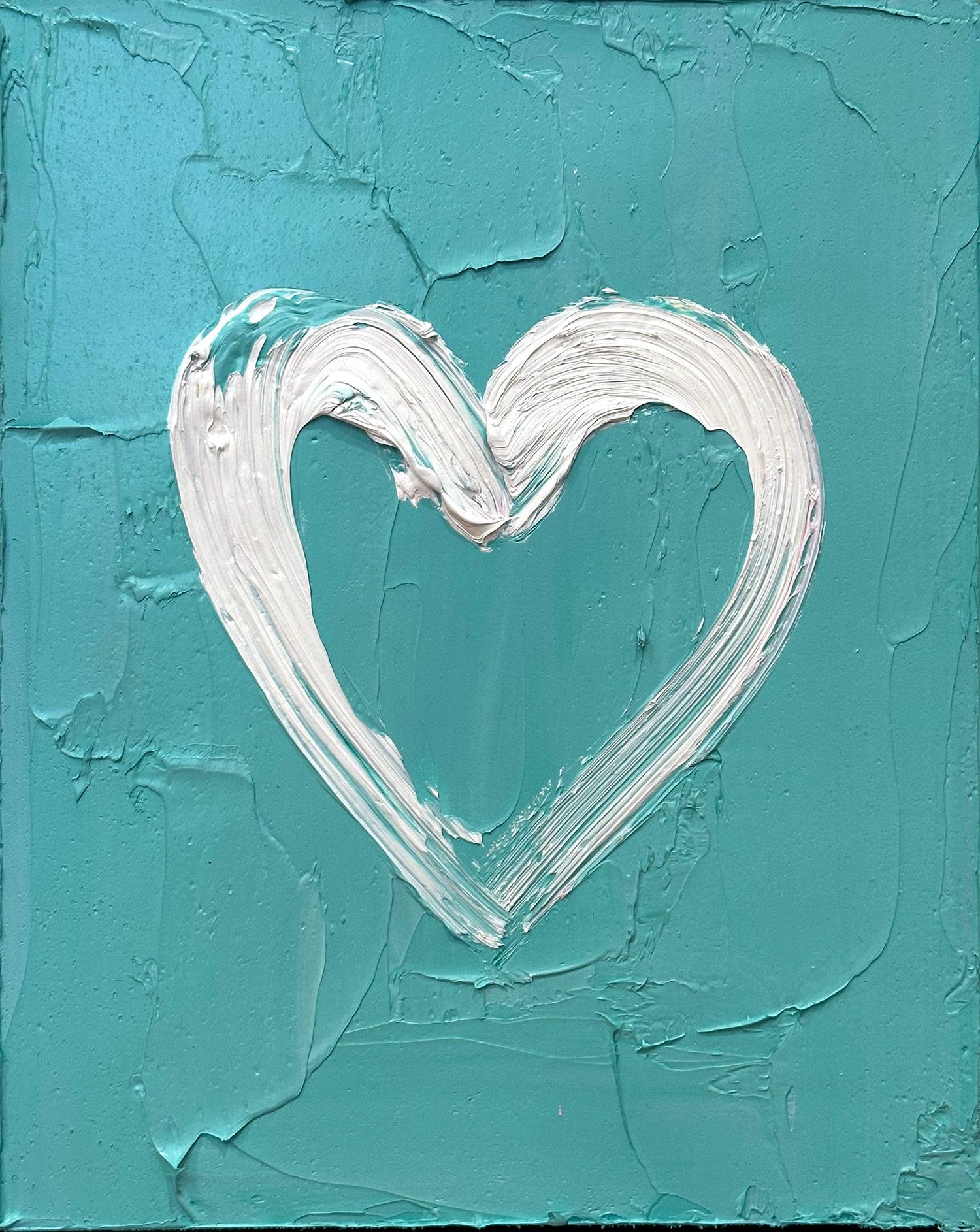 „My Something From Tiffany's Heart“ Pop-Art-Ölgemälde mit Floater-Rahmen – Painting von Cindy Shaoul