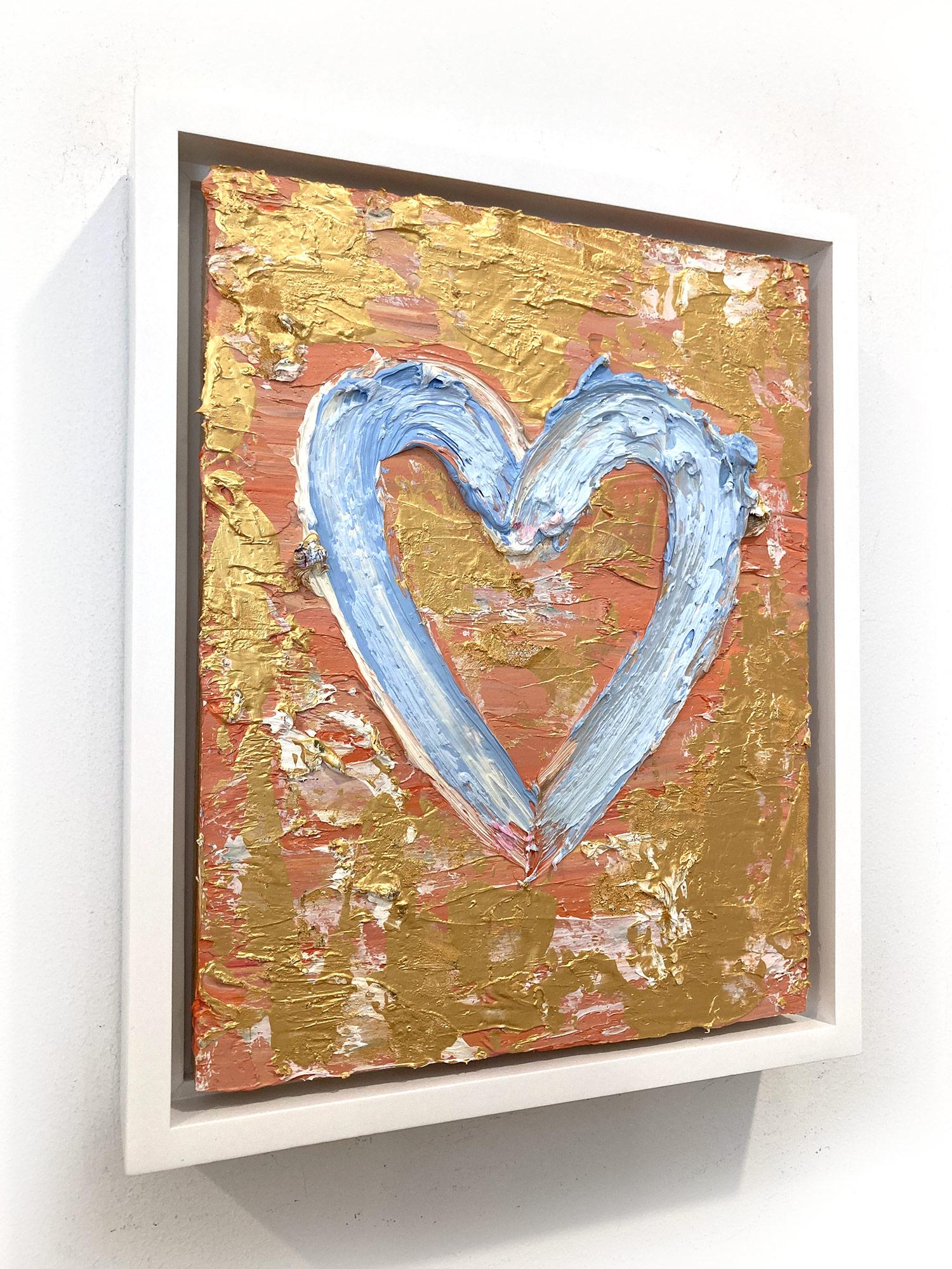 „My St. Barts Kissed Heart“, farbenfrohes Pop-Art-Ölgemälde, Ölgemälde und weißer Floater-Rahmen im Angebot 9