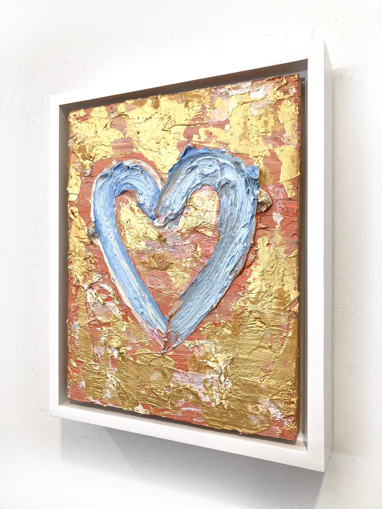 „My St. Barts Kissed Heart“, farbenfrohes Pop-Art-Ölgemälde, Ölgemälde und weißer Floater-Rahmen im Angebot 10
