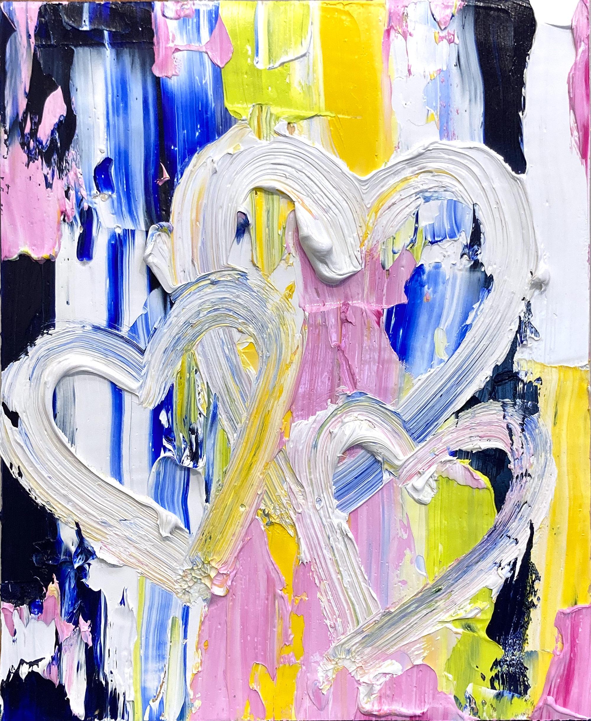 Motivated by bold color and fast brushwork, we are moved by the simplicity and thick textured oil paints in these works. Shaoul’s “My Heart Collection” is a vibrant and energetic display of love encapsulated in these elegant hearts, leaving us with