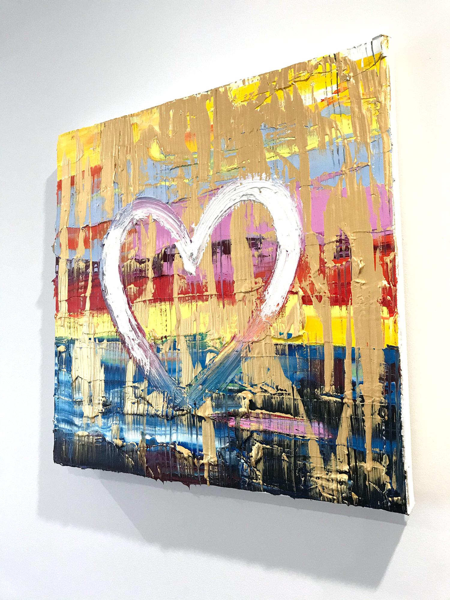 canvas heart paintings