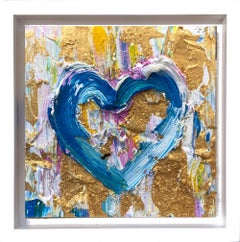 "My Victorian Heart" Peinture à l
huile pop art colorée dans un cadre flottant blanc