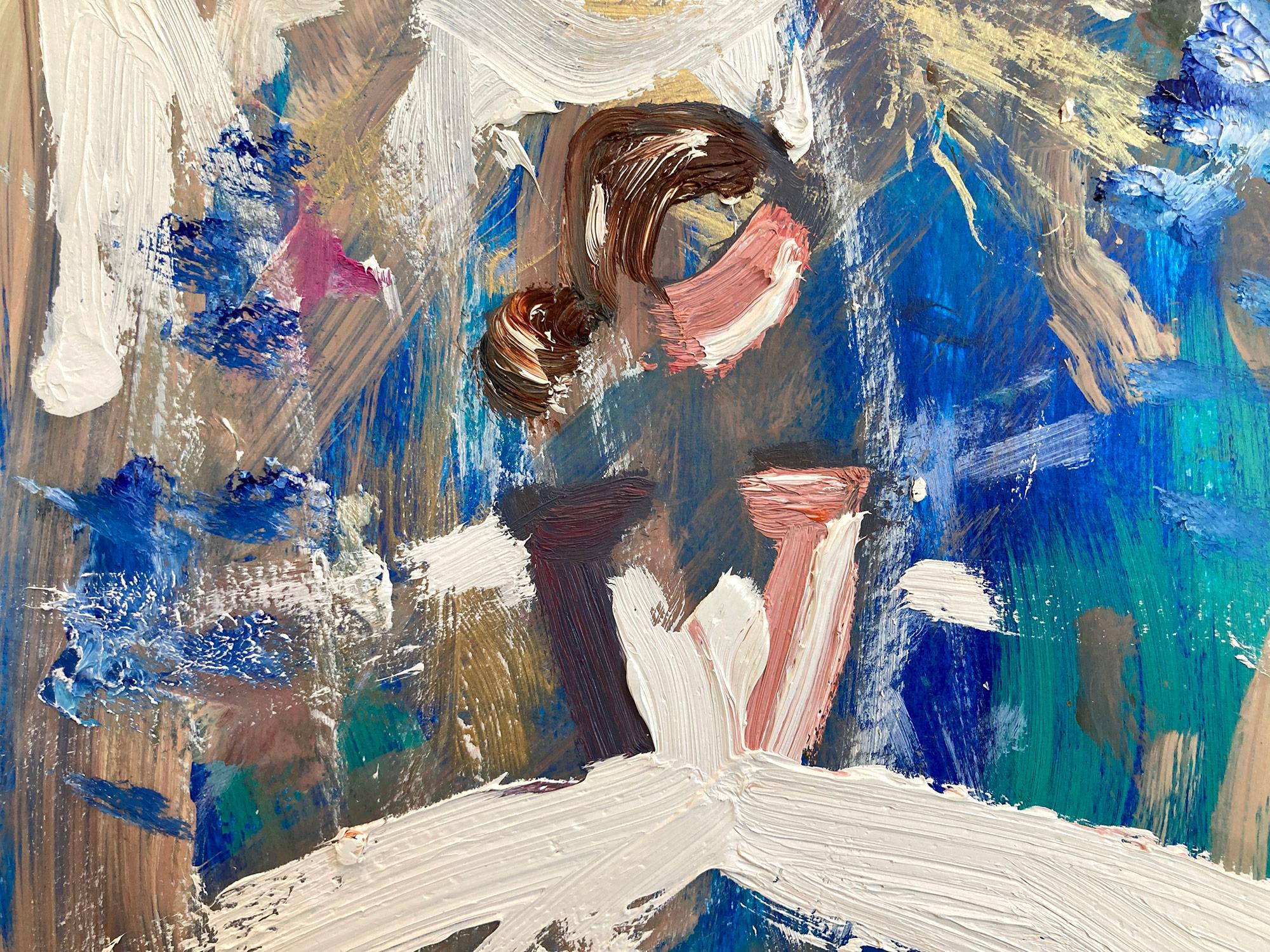 Exploring the purity of the feminine form and the drama of French haute couture, artist Cindy Shaoul creates a dialogue between the figurative and the abstract. Her spirited compositions are both dramatic and invigorating, capturing the fleeting