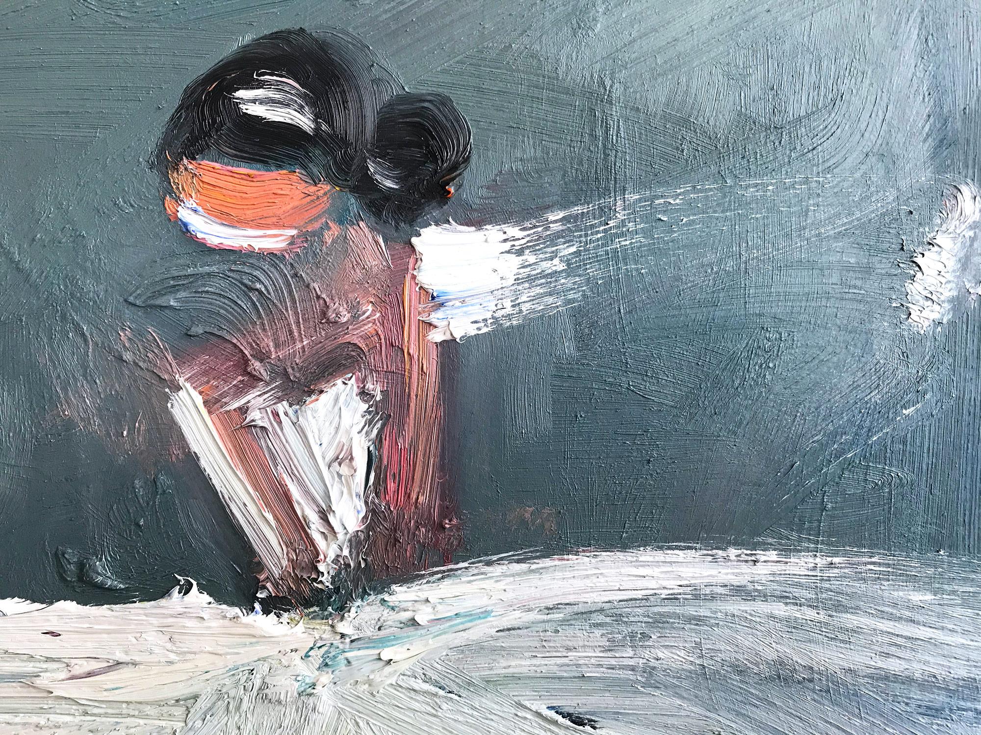 Exploring the purity of the feminine form and the drama of French haute couture, artist Cindy Shaoul creates a dialogue between the figurative and the abstract. Her spirited compositions are both dramatic and invigorating, capturing the fleeting