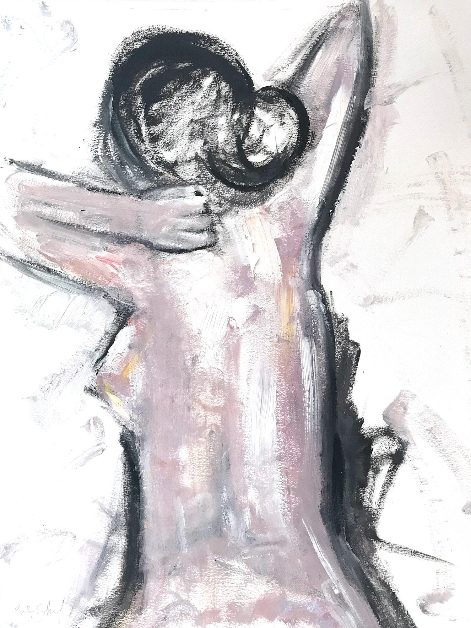 "Nude Study" After Modigliani Nude Oil Painting on Heavy Weight Paper