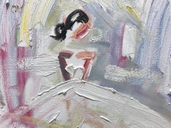 "Paris Days in Dolce & Gabbana" Figure French Haute Couture Oil Painting Canvas