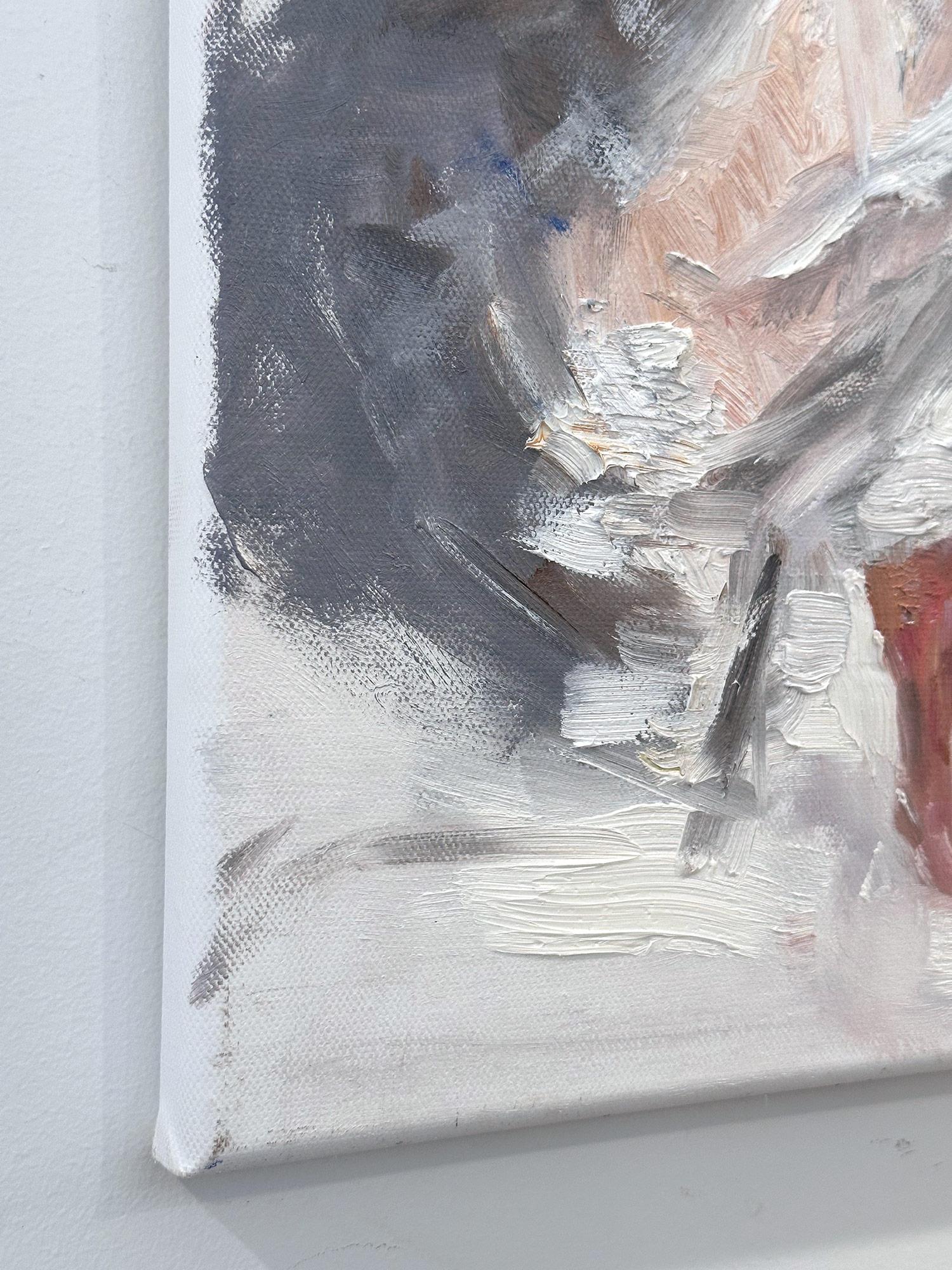 „Paris ist für Liebhaber“ Figur des Eiffelturms, Ölgemälde auf Leinwand, Paris im Angebot 6