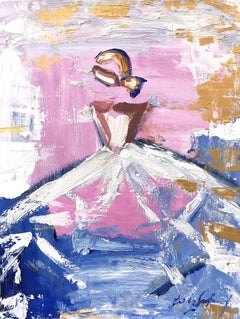 Figure dans une robe de Chanel Haute Couture peinte à l
huile sur papier « Paris on My Mind »