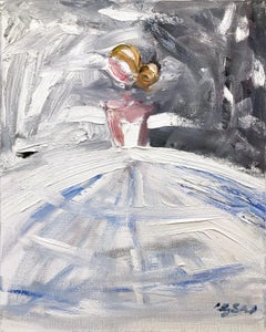 "Parisian Days in Chanel" Figure in French Haute Couture Oil Painting on Canvas