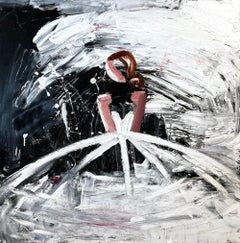 "Parisian Nights in Dior" Haute Couture Figure in Paris Oil Painting on Canvas