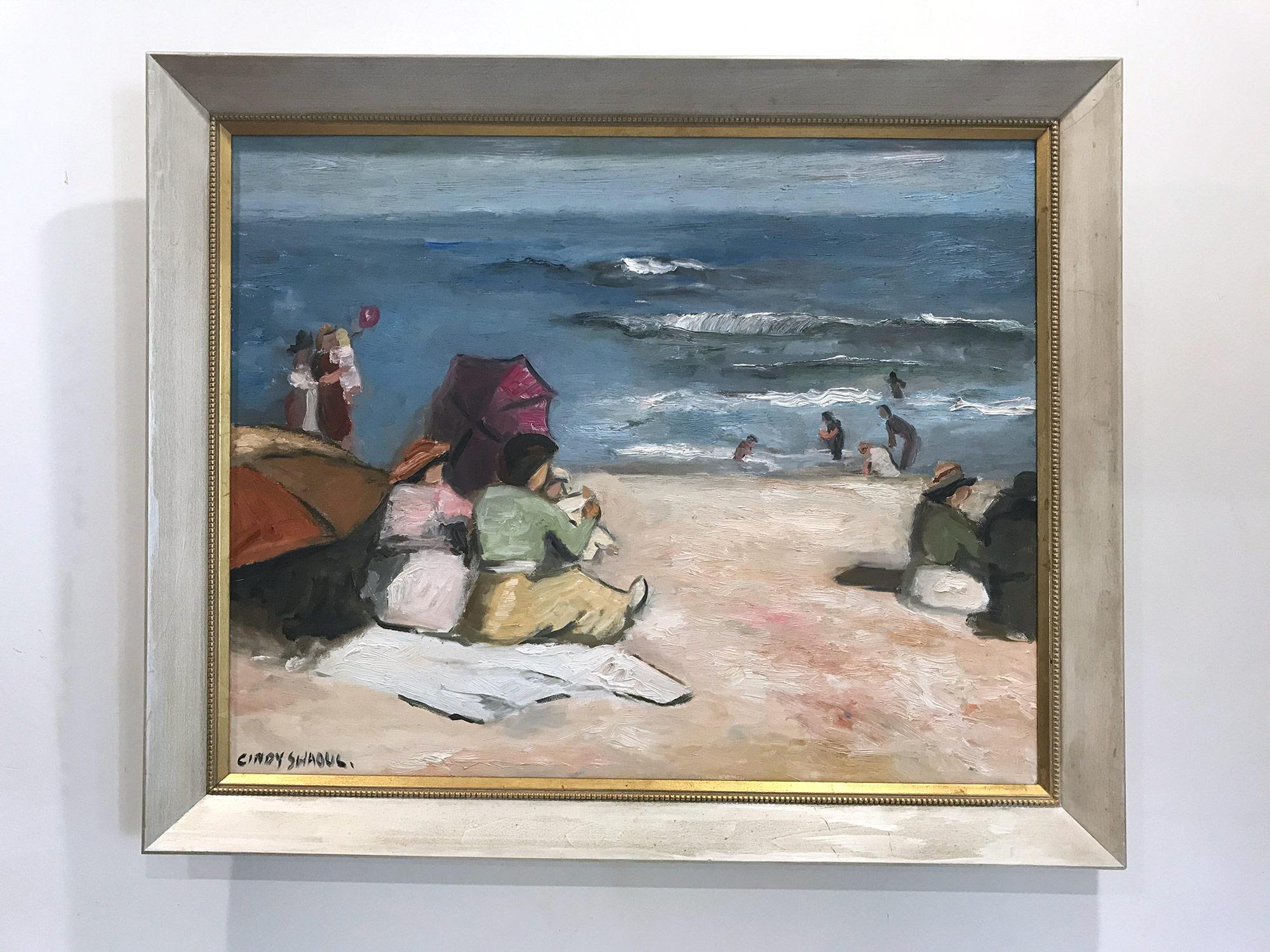 Peinture à l'huile impressionniste « Playing at the Beach » d'après Edward Henry Potthast en vente 6