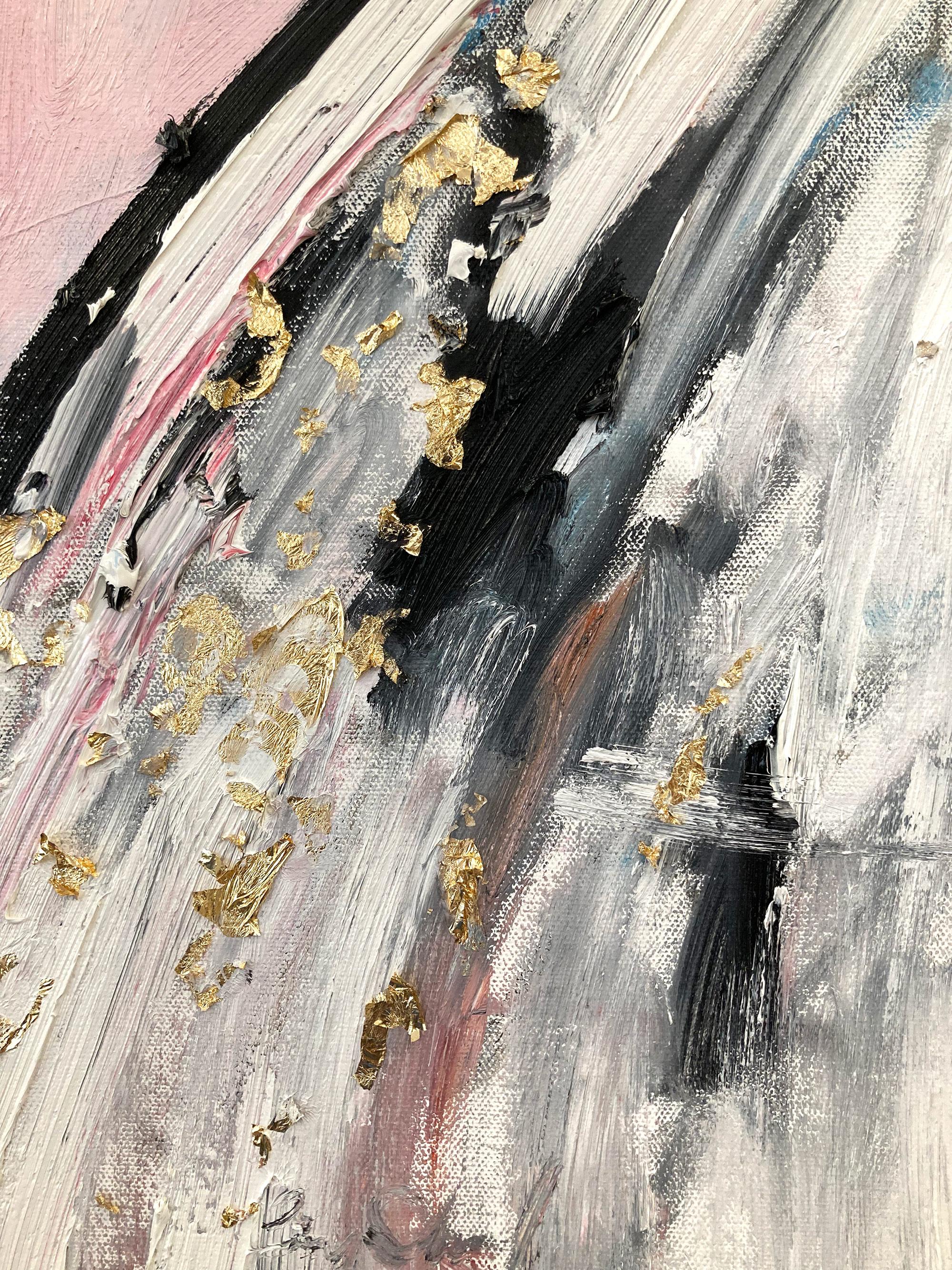 Exploring the purity of the feminine form and the drama of French haute couture, artist Cindy Shaoul creates a dialogue between the figurative and the abstract. Her spirited compositions are both dramatic and invigorating, capturing the fleeting