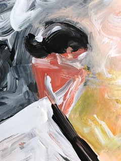 "Riley" Figura astratta in Chanel Haute Couture Pittura su carta