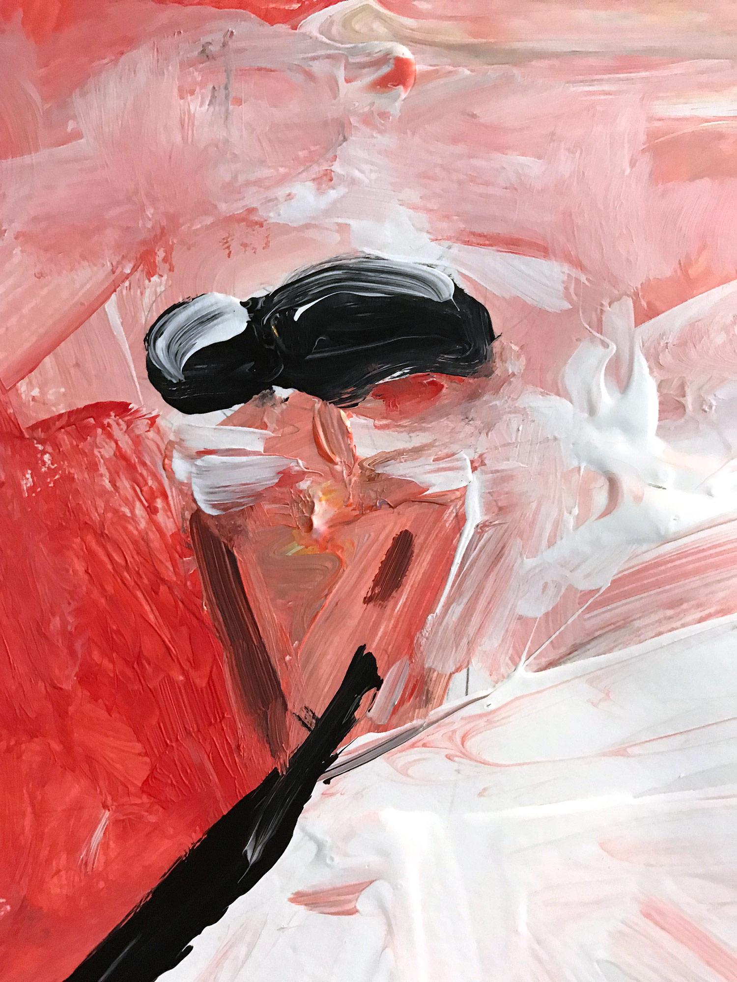 Savannah, Figura abstracta sobre papel - Painting de Cindy Shaoul