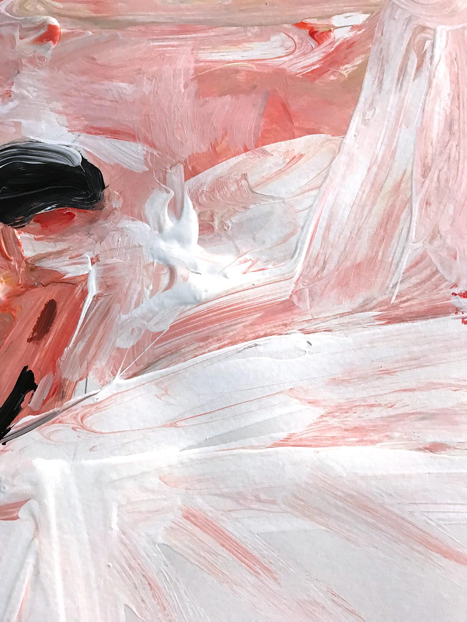 Savannah, Figura abstracta sobre papel - Painting Abstracto de Cindy Shaoul