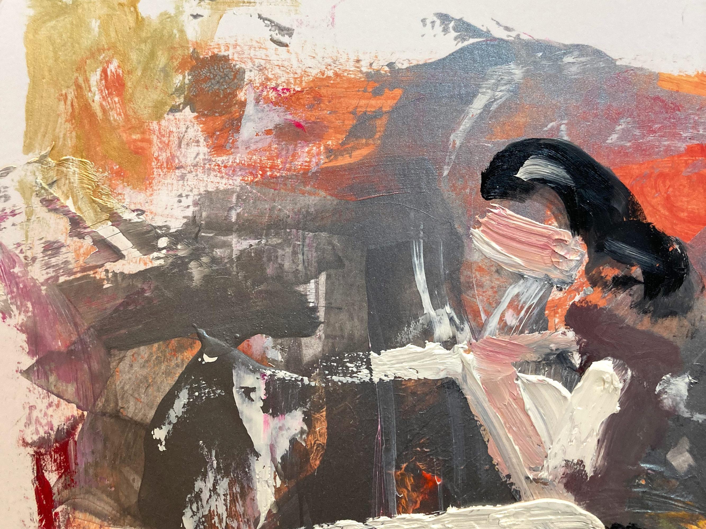 Exploring the purity of the feminine form and the drama of French haute couture, artist Cindy Shaoul creates a dialogue between the figurative and the abstract. Her spirited compositions are both dramatic and invigorating, capturing the fleeting