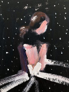"Sky Full of Stars" Abstract Figure in Chanel Gown Haute Couture Painting