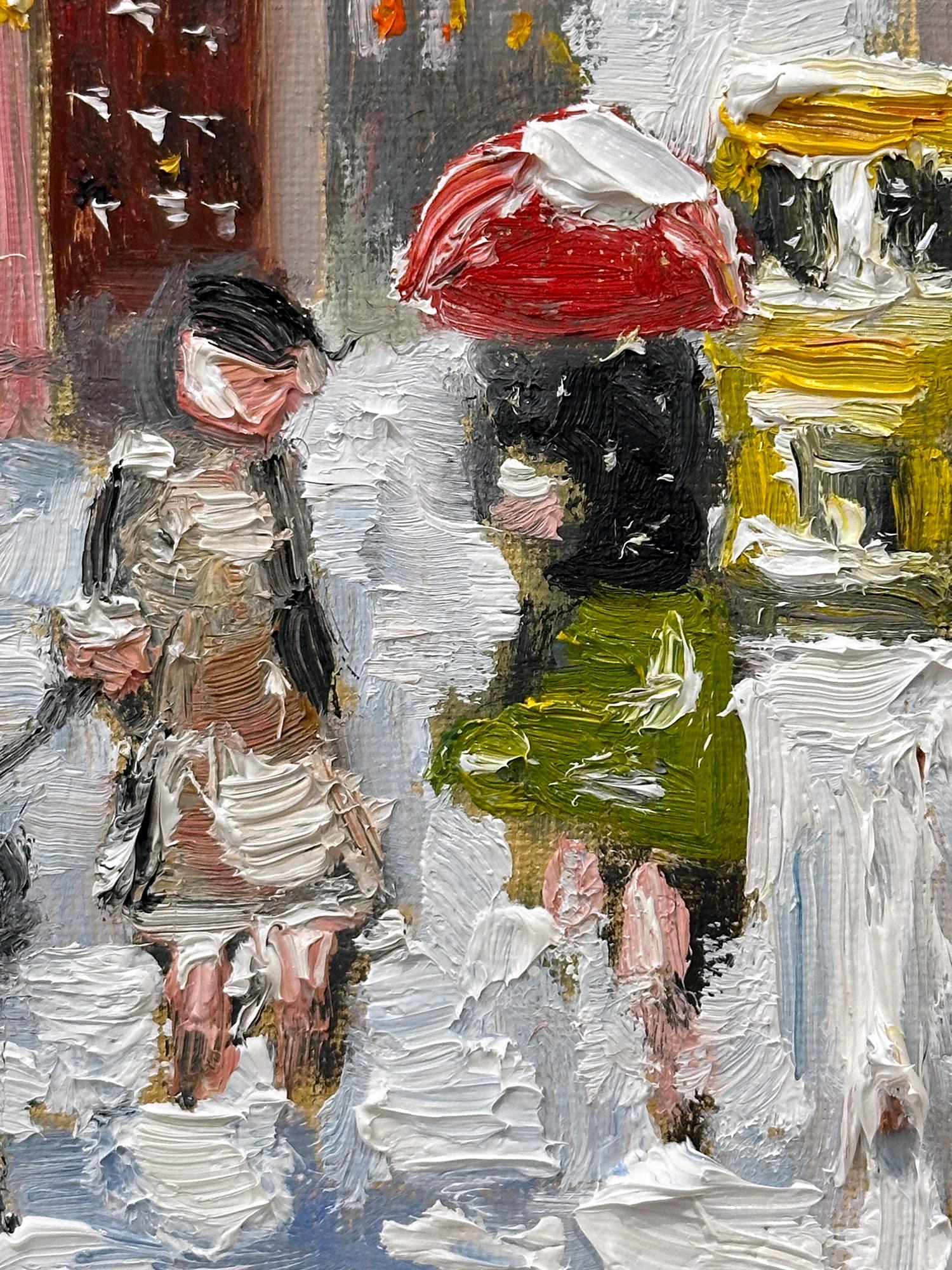„Snow on Fifth Ave“ NYC Impressionistisches Ölgemälde im Stil von Guy Wiggins, NYC  im Angebot 7