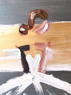 "Sophia" Figure with Gown French Haute Couture Oil Painting on Paper