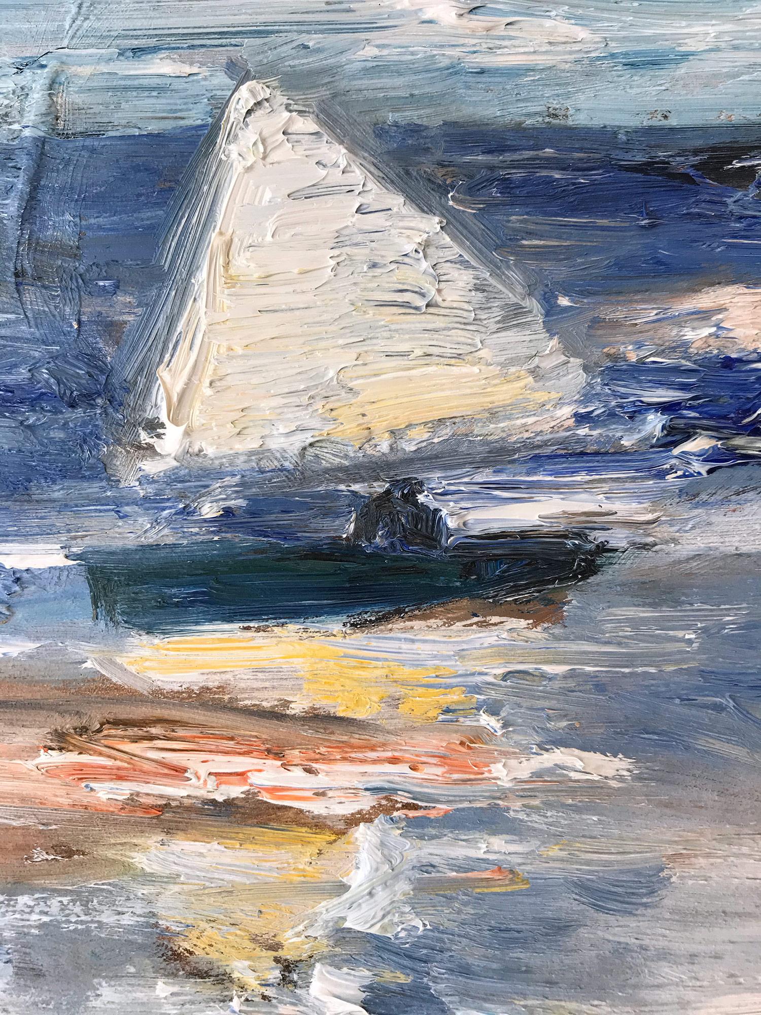 Questo quadro raffigura una scena impressionistica sulla spiaggia con bellissime pennellate e colori stravaganti. Gli spruzzi e i bambini che giocano sono catturati dalla nostalgia, mentre i colori vibrano di emozioni. L'opera è un seguito di Edward