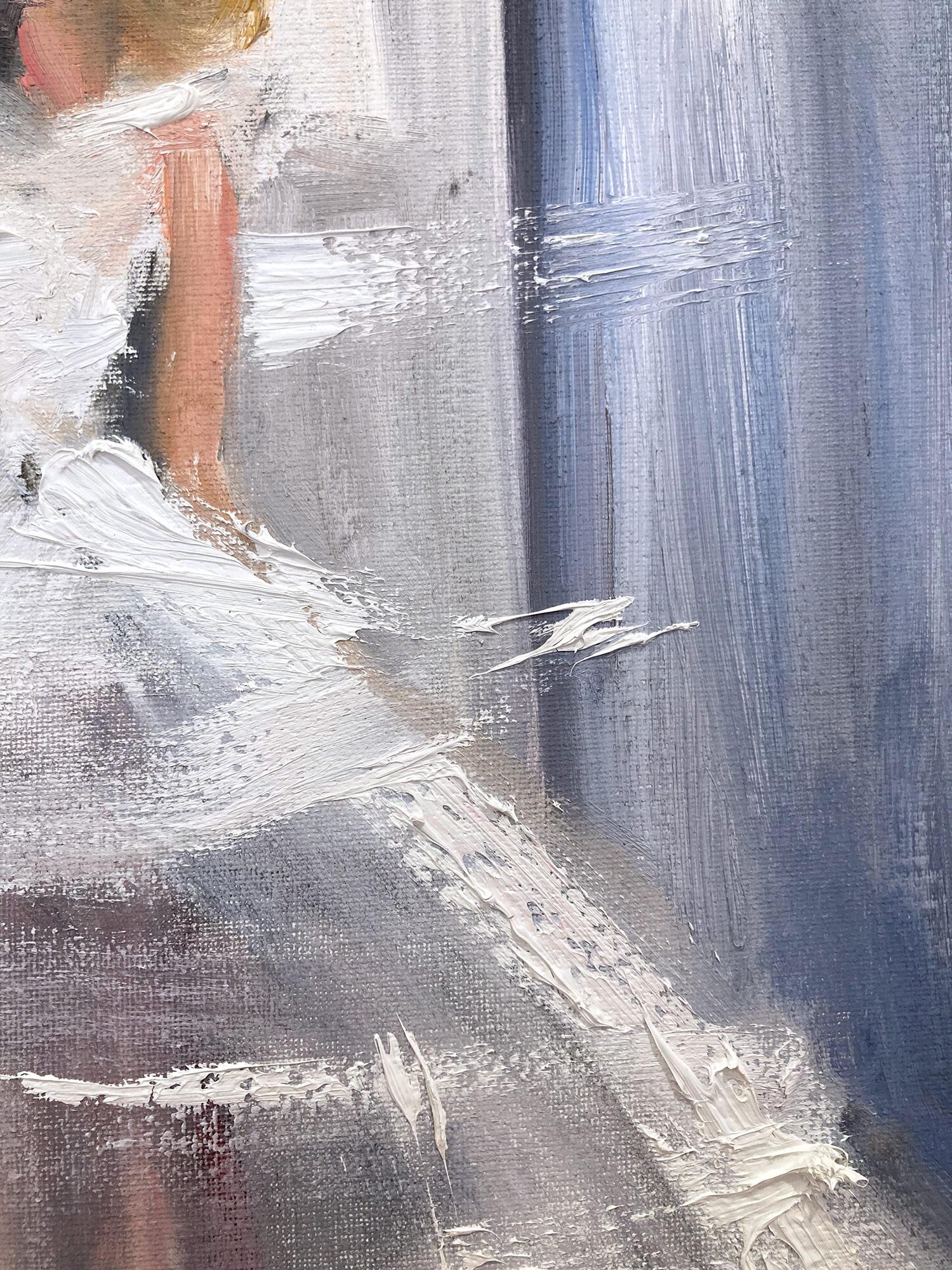 „Stepping Out in Paris“ Impressionistisches Ölgemälde auf Leinwand, Haute Couture (Amerikanischer Impressionismus), Painting, von Cindy Shaoul