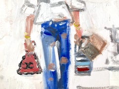 "Stepping Out - Rodeo Drive" Chanel Haute Couture Colorful Oil Painting on Paper