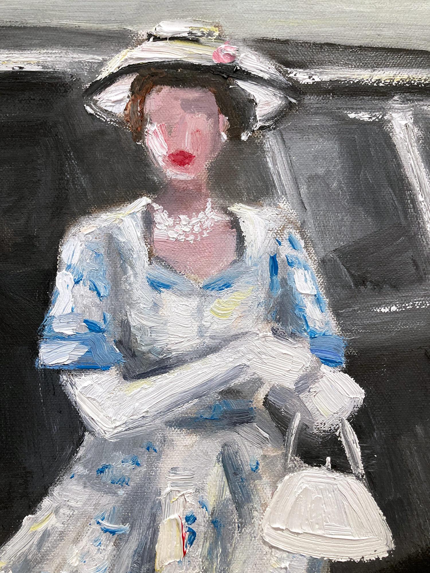 « Stepping Out w/ the Queen » - La reine Elizabeth dans les Rolls Royce de haute couture - Painting de Cindy Shaoul