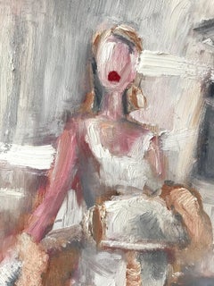 "Stepping Out with Chloe" NYC Fashion in Chanel Impressionistic Oil Painting