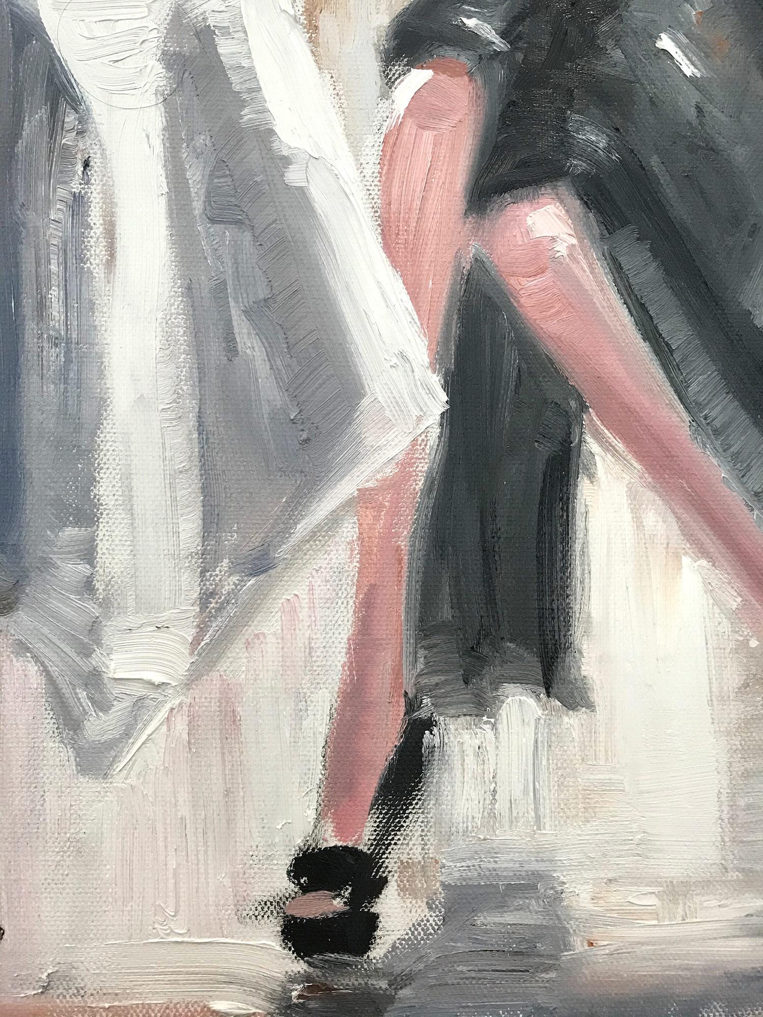 Una stravagante rappresentazione di una donna che sorseggia un tè al Plaza Hotel di New York. Questo pezzo cattura l'essenza della moda a New York. Realizzati in uno stile molto moderno e impressionistico, i colori sono vivaci ma delicati. Dipinto a