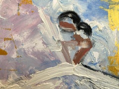 "The Four Seasons" Figure in Chanel Gown Haute Couture with Gold Oil Painting