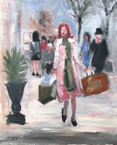 "The Queens Gambit" New York City Fashion Impressionistic Oil Painting on Canvas