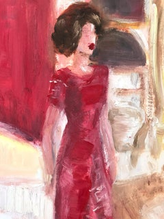 "Vanessa Kirby" The Crown Vogue Haute Couture Pittura a olio colorata su carta