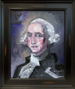 "Washington" George Washington Pintura al óleo impresionista americana sobre lienzo