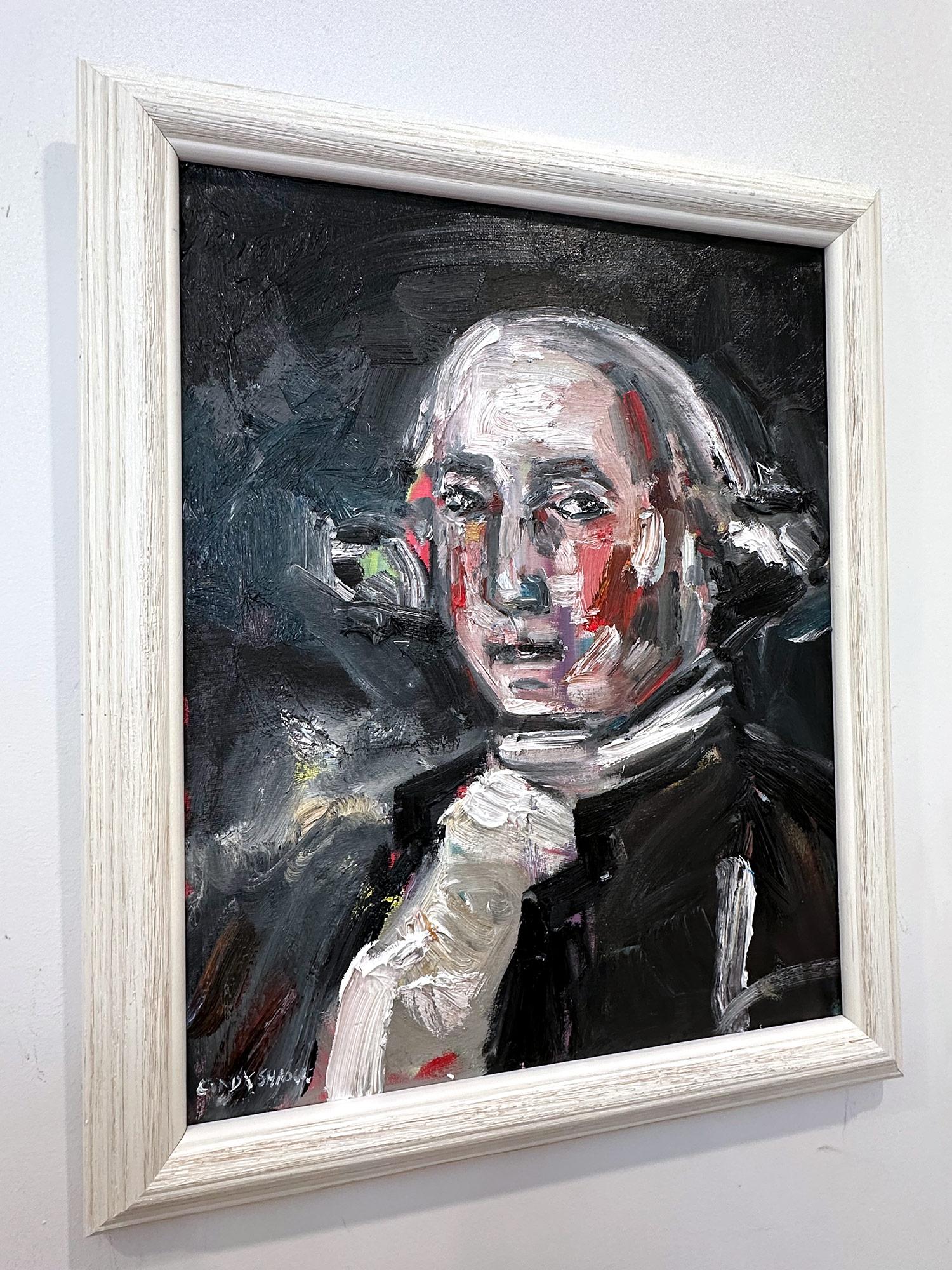 Peinture à l'huile abstraite impressionniste sur toile « Washington » de George Washington en vente 7