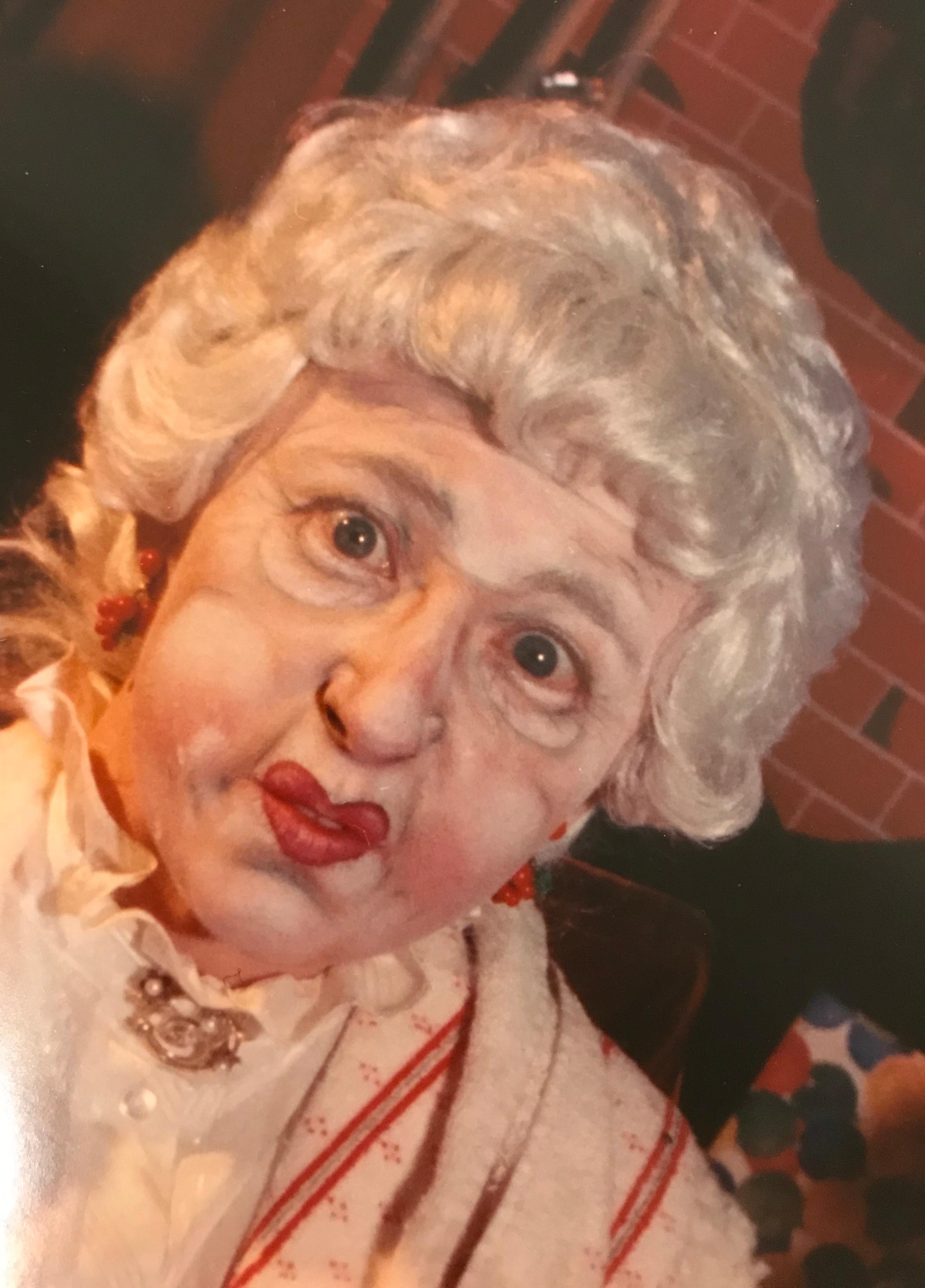 Cindy Sherman's self portrait as Mrs. Claus. Cindy Sherman is a humorous look of feminine ideals projected on women.She is a contemporary master of socially critical photography and is a key figure of the 