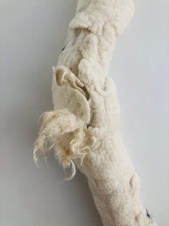 Fiber Art - STRANGER II, (wool, silk, cording)