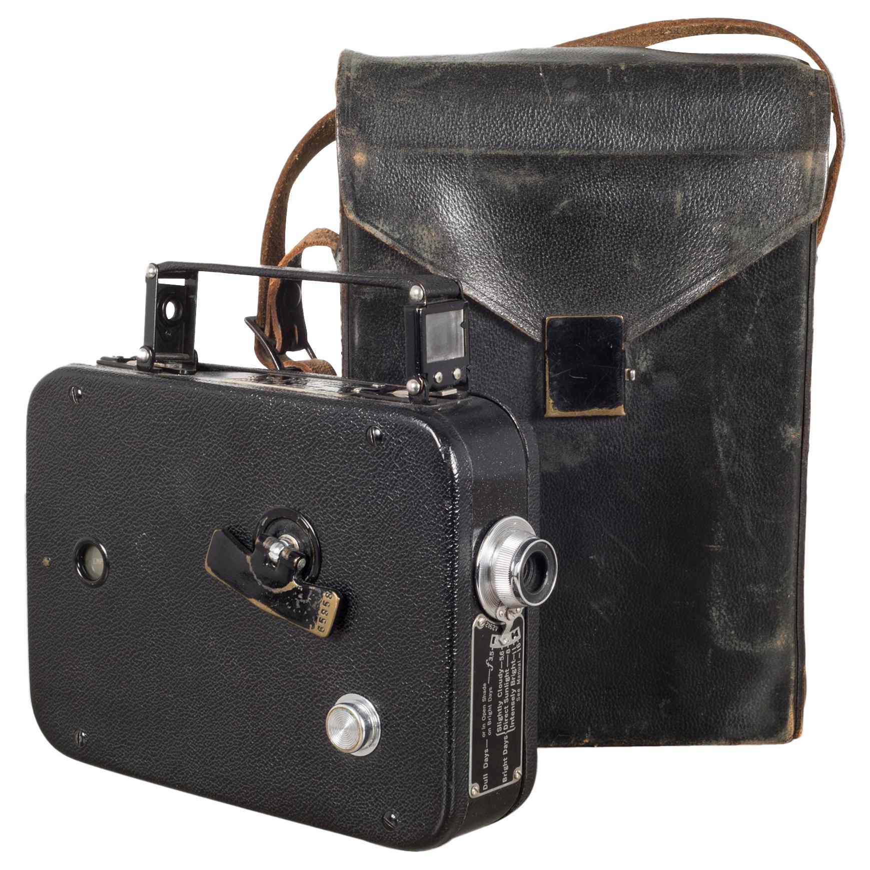 Cine-Kodak Movie Camera and Leather Case, circa 1950