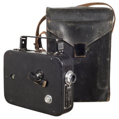 Vintage Cine-Kodak Movie Camera and Leather Case, circa 1950